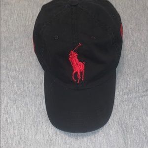 Black and Red Polo Hat